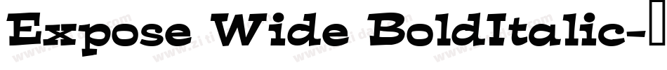 Expose Wide BoldItalic字体转换